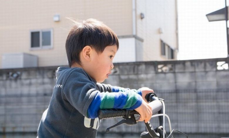 子供の自転車デビュー