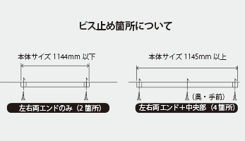 ビス止め箇所について