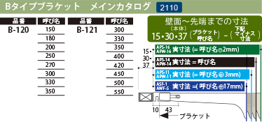 Bタイプブラケット メインカタログ 2110