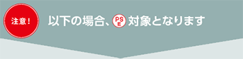 【注意！】以下の場合、(PS)E対象となります