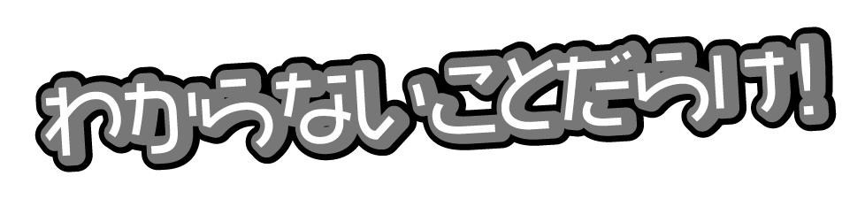 わからないことだらけ！