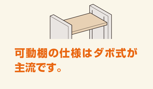 [POINT]可動棚のタイプ