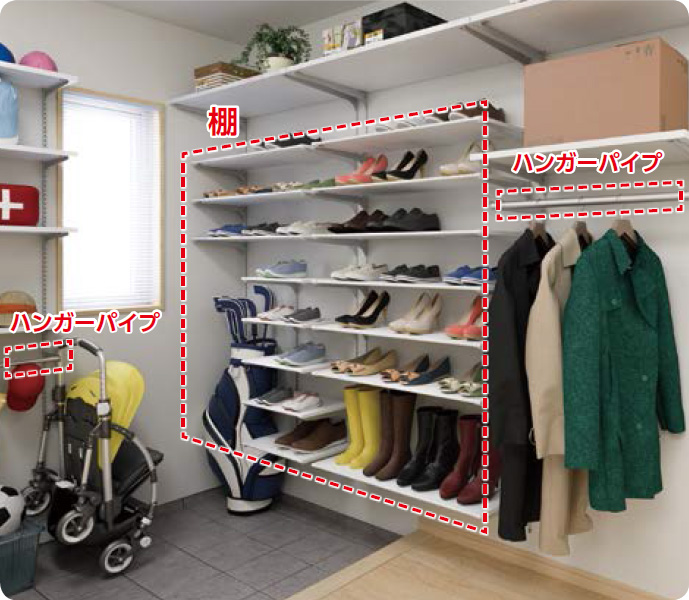 置くモノに合わせてパーツを選びましょう
